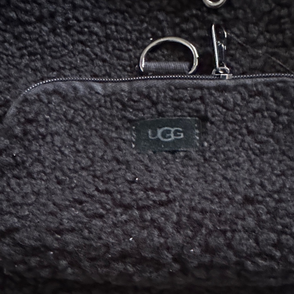 UGG Mini Black Fleece Backpack - Picture 2 of 5